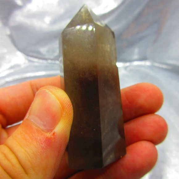 Smoky Quartz Crystal Polished Tower Generator Crystal Meditation Tool - Picture 8 of 8